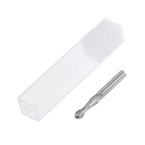 Image of HARFINGTON Ball Nose End Mill 6mm Diameter 22mm Cutting Length 6mm Shank High Speed Steel 2 Flutes Spiral Upcut CNC Router Bits