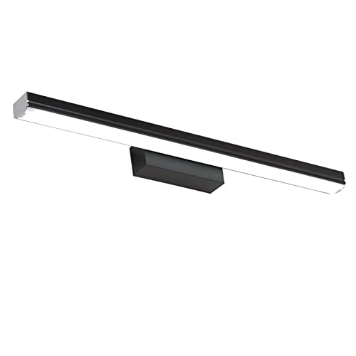 Lampe de miroir de bain LED moderne acrylique noir vanité 8