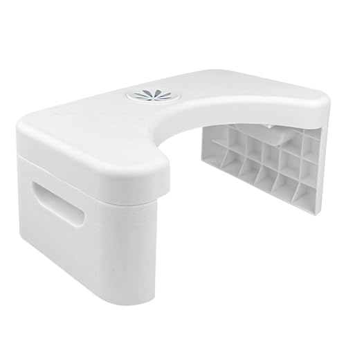 Skynzor Taburete Baño, Portatil Banqueta Baño Escabel Ducha Poop Stool Adults, Taburete Escalera Inodoro Bathroom Footrest, Escalon WC Niños Aseo Escalón Auxiliar Mayores