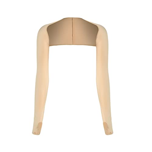 Women Cooling Shawl Arm Sleeve with Finger Hole, Comfortable & Breathable, Anti-UV, Ladies Sun Protection Cooler Shrug