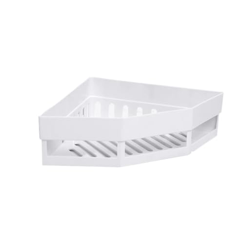 Almacenamiento de Esquina Baño Triangular Blanco Plástico Compacto 3