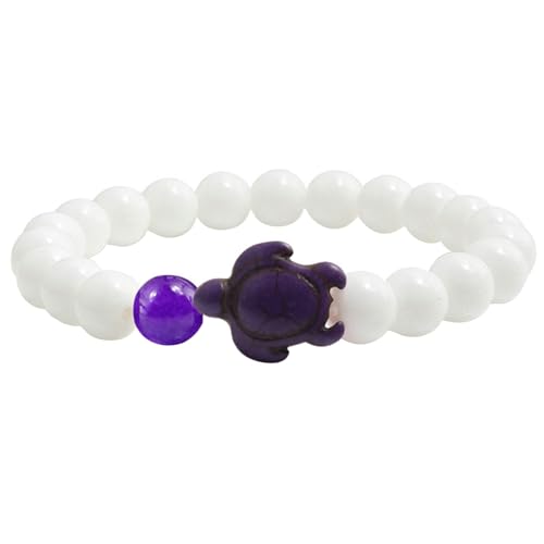 Bracelet élastique turquoise 8mm en perles rondes au confort durable