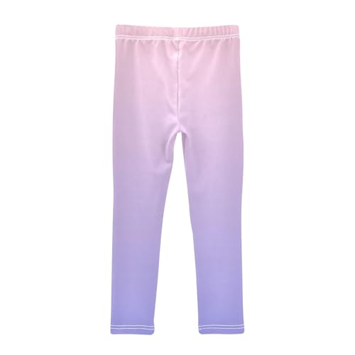 DOMIKING Purple Pink Gradient Girl's Leggings Pants Kids' Yoga Pants Stretchy Athletic Leggings Bottoms 4 Years2