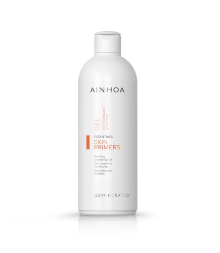 AINHOA Gel limpiador purificante. SKIN Primers. Sin jabón. Sin perfume. No reseca. Piel grasa. 350 ml.