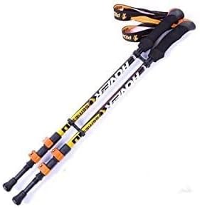 Light Adjustable Camping Hiking Walking Trekking Stick Alpenstock Carbon Fiber Climbing Skiing Trekking Pole Easy to Carry.