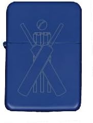 Star BLUE CRICKET 14 PERSONALISED ENGRAVED PETROL LIGHTER ENGRAVED FREE OF CHARGE
