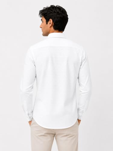 Image of The Kab's Men Casual Shirt | Textured Cotton Fabric Regular Fit Shirts for Men Stylish | Full Sleeve Shirt for Man | Comfortable Breathable Fabric | Perfect for Casual Office and Outing Wear