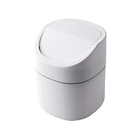 Mini Cestino Da Tavolo Con Coperchio – Secchio Portarifiuti Da Scrivania 2L – Bianco – Per Bucce, Carta E Piccoli Oggetti - 3
