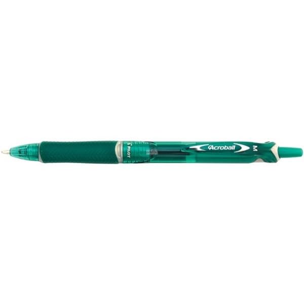 PilotAcroball Medium Tip Retractable Ball Pen, Green