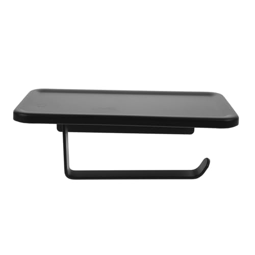 Ciieeo Storage Roll Stand Multi Wall -Mounted Paper Towel Rack Kitchen Towel Hanger Towel Racks Bathroom Drying Holders Cabinet Towel Holder Overhead Shelf Industrial Black