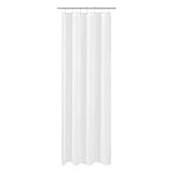 N&Y HOME Small Stall Shower Curtain Liner Fabric 32 x 72 inch Narrow Size, Hotel Quality, Washable, Water Repellent, White Bathroom Curtains with Grommets, 32x72