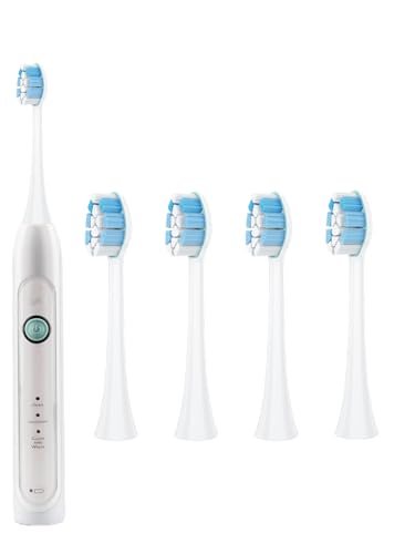 4 Pack Replacement Toothbrush Heads for Philips Sonicare HX6730 HX6761 HX6800 Series HX3 HX5 HX9,WUNIAK Soft Bristles Electric Refills, Deep Cleaning Snap-On Compatible, White