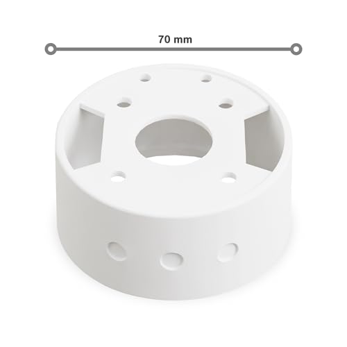 CusoTec Deckendose 5 Stück 70mm x 30mm Deckenbaldachin Abzweigbaldachin Abzweigdose Lampen Verteilerdose Baldachin, aus Kunststoff, Weiß (5)