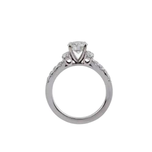 Bague de mariage moissanite en argent 925 massif et brillant éclatant