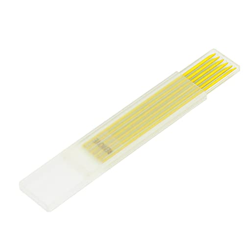 Headerbs Recambio de Lápiz de Carpintero, Material de Grafito, 24 Piezas de Recambio de Lápiz de Carpintero de 2,8 Mm de Diámetro para Carpintería y Portaminas (YELLOW)