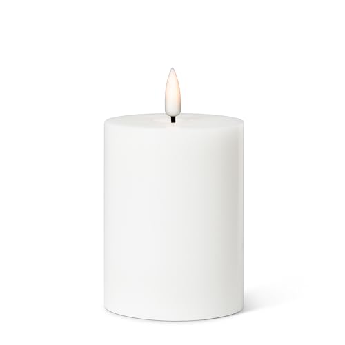 Abbott Collection Wax LED Flameless Pillar Candle - White