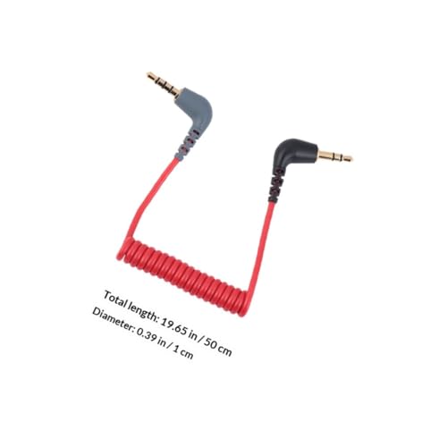 PRETYZOOM 2pcs cable extensión audio 3.5 mm 0.75 m rojo miniatura 2