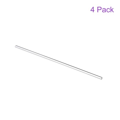 Image of DMiotech 4 Pack 1 /4 Inch x 10inch Round Rod Solid PMMA Bar for DIY Crafts Clear