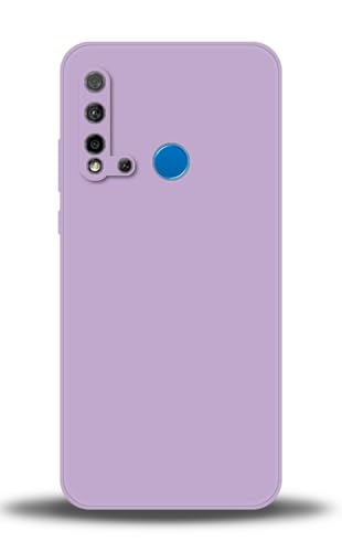 WUACYEAMING Compatible with Huawei P20 lite (2019)/nova 5i Case,with Camera Lens Protector Ultra Slim Liquid Silicone Cover Anti-Scratch Shockproof Case-Purple