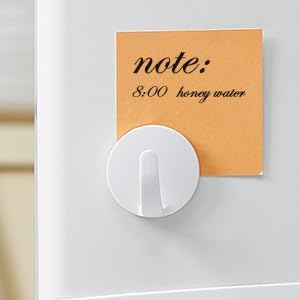 Miniatura 5 de 2 ganchos magnéticos para refrigerador y aula, ganchos magnéticos blancos resistentes con 2 mini ganchos de metal superfuertes para parrilla,