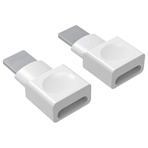 EMATETEK Upgrade i-Phone Extender Adapter Connector. 2PCS i-Phone Extension Docking Seats Pass Audio, Video, Picture, Music, Data and Power Charger. (White) Cover
