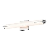 Sonneman Modern Lighting 2430.01-ST Tubo Slim LED Linear Vanity, Wall Lighting Fixture for Bathroom or Bedroom with Spine Trim - 3000K - 18