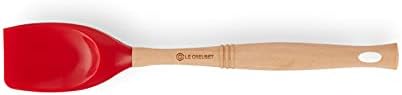 Le Creuset Small Silicone Spatula With Wooden Handle and Removable Silicone Head, Cerise