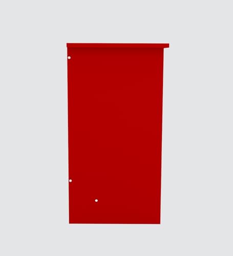 Image of Compact Study Desk, Red, 800W x 400D x 740H mm, Modern Space-Saving Home Office Table, DIY Assembly
