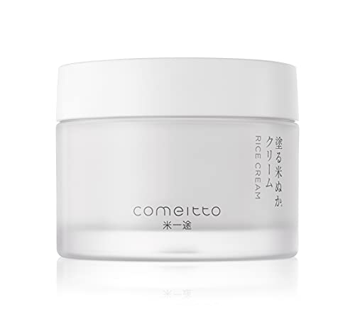 COMEITTO Crema de arroz 50 g, Salvado orgánico, Hidratante facial enriquecido, agua para piel seca y sensible