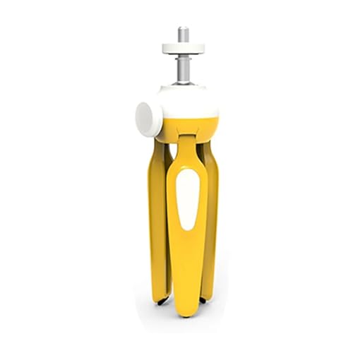 Trépied flexible jaune compact et maniable avec vis de montage robuste pliable