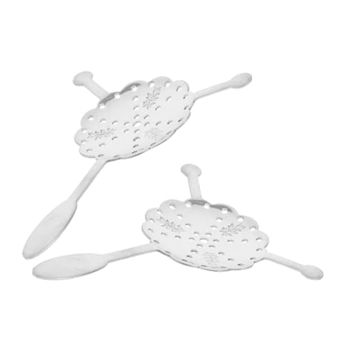 TOPPERFUN 2piezas Cucharas De Inoxidable Filtro Para Preparar Cócteles y Gourmet Para Bares y Reuniones Familiares