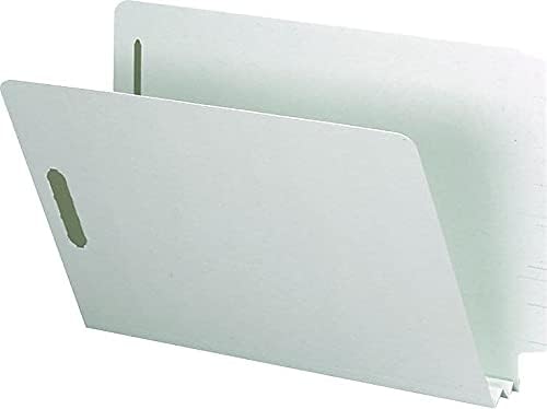 Miniatura 3 de Smead Carpeta de archivos de cartón prensado con pestaña final, pestaña de corte recto, expansión de 2 pulgadas, tamaño legal, grisverde, 25 por