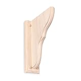WADDELL Pine Bracket w/Backing Plate (1 Count, 11¼" x 7¾" x 1¼") | Unfinished Corbel Includes Mounting Hardware | DIY Home Decor Shelves, Countertops, Fireplace Mantels | Supports up to 5 Lbs. Each