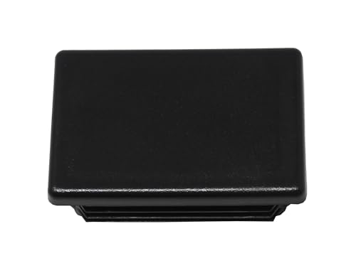 Image of Black Plastic 2 inch x3 inch Rectangle Tubing End Cap Plug Insert, Finishing Plug, Pipe End Cap, Durable Chair Glide Universal (20)