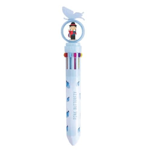 Stylo à bille rétractable multicolore art déco idéal pour vos carnets de notes