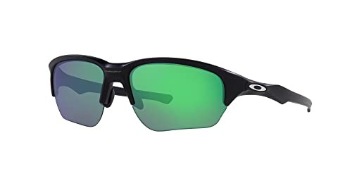 Oakley Men's OO9363 Flak Beta Rectangular Sunglasses, Matte Black/Green, 64mm2