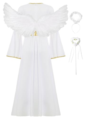 Disfraz de Ángel para Niñas 4 Piezas miniatura 4