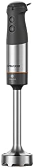 Kenwood Triblade XL Hand Blender, Mixer with Anti-Splash, Chopper 500ml, Metal Whisk and Masher Attachment and BPA-Free Plastic Beaker, HBM60.307GY, Dishwasher Safe, 1000W, Grey