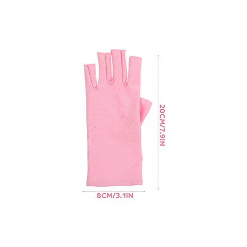 Beaupretty Luvas De Manicure UV 1 De Proteção UV Dedos Luvas De Manicure Cuidados A Bloqueador UV Pr