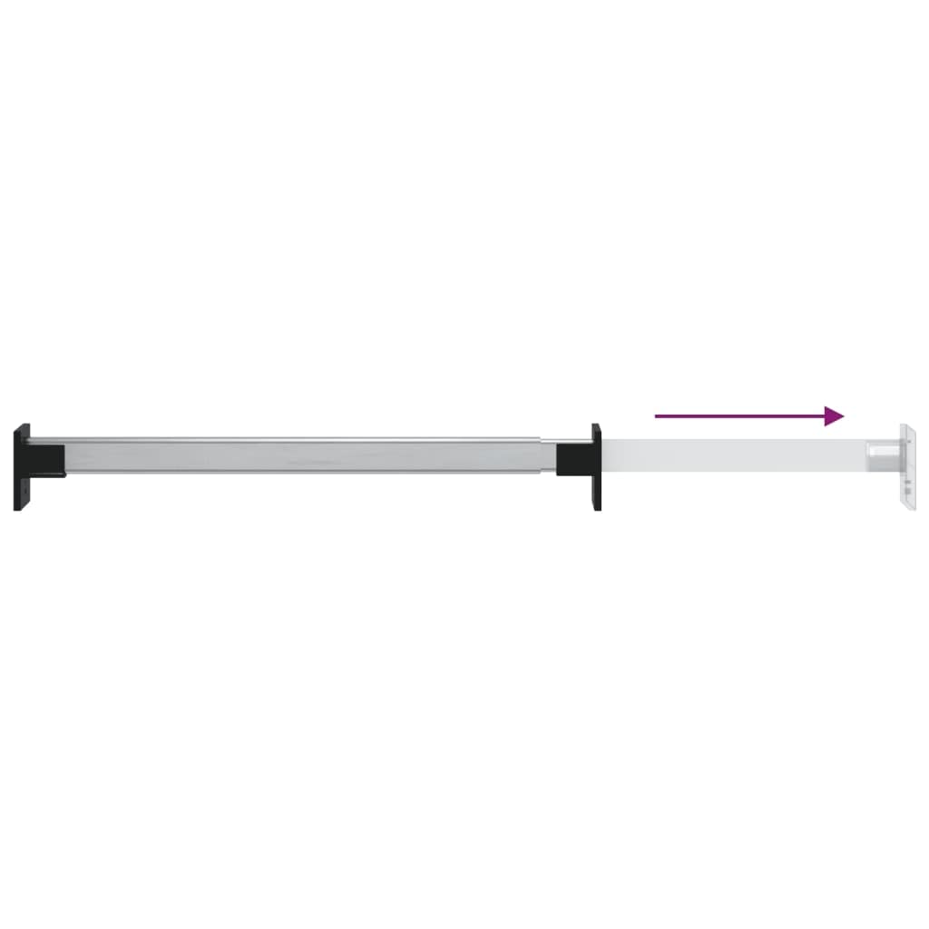 Barras telescópicas para ropa, 2 unidades, de aluminio, 58 – 100 cm, extensibles, estables, ahorran espacio, para armario, baño, pasillo, como perchero organizador