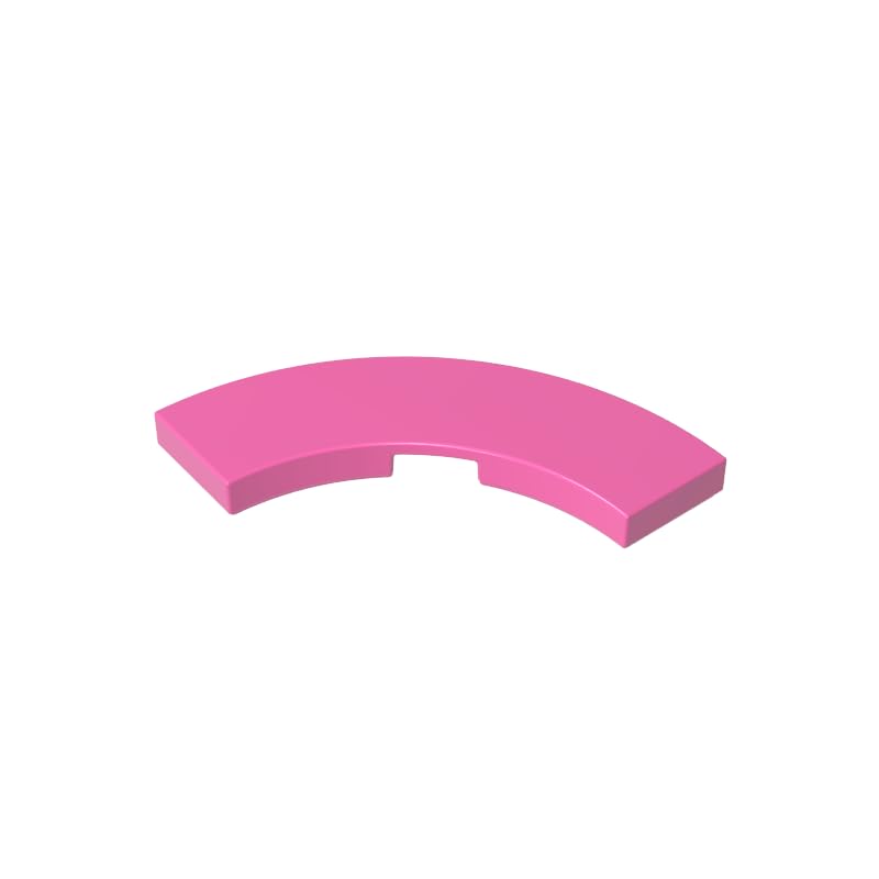 Circular Plate 3X3 Curved Light Panel 50PCS Compatible with Lego GDS-2182 Classic Bulk Toy MOC Color:Dark Pink โ image 1