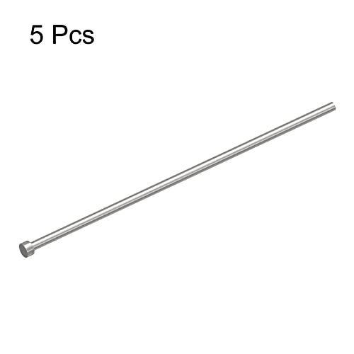Pasadores de eyector rectos uxcell de 6,5 mm y acero 65 Mn de 250 mm para molde, 5 uds 3