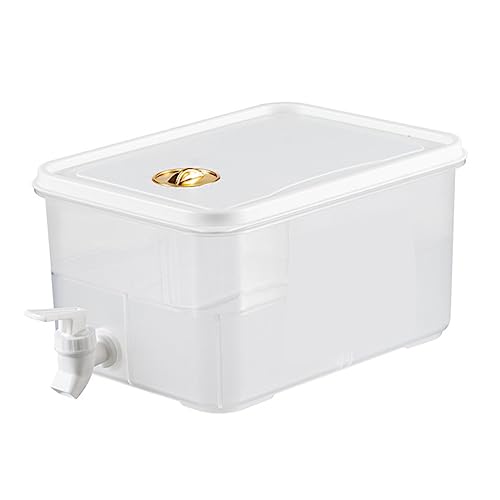 QELLON Hervidor de agua fría de 5 litros para refrigerador, jarra de agua fría, cubo de agua fría con grifo, cubo de agua fría, botella de limonada, dispensador de agua para bebidas, vasos