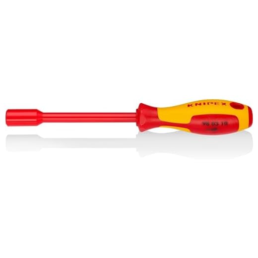 KNIPEX Steckschlüssel mit Schraubendreher-Griff 1000V-isoliert (237 mm) 98 03 10