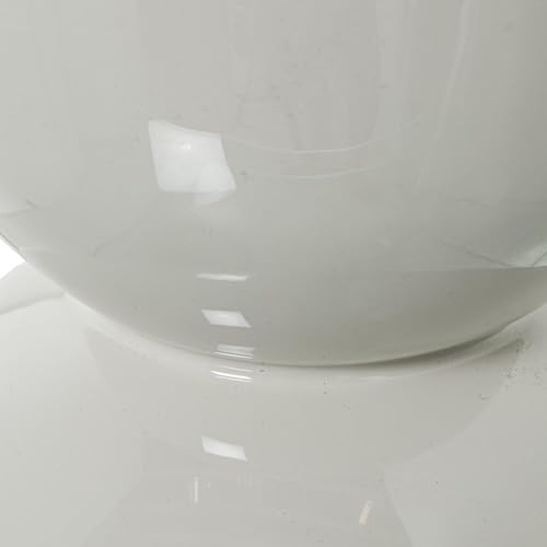 Vase de table en métal émaillé blanc grand format 33 cm - 3