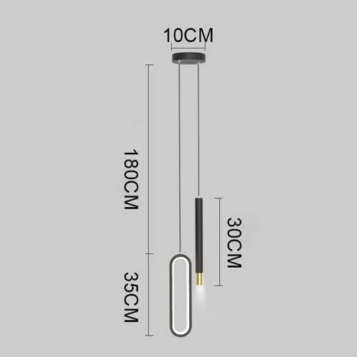 LRUII 2-Lights Simplicity PC Pendant Light Nordic Long Line Small Chandelier Modern Aluminum LED Hanging Lamp for Bedroom Bedside Living Room Study Villa Hotel Restaurant LRUII photo 2