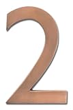 Architectural Mailboxes 3582AC-2  Brass 4-Inch Floating House Number, Antique Copper 