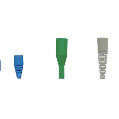 LC Boot Lot de 1000 connecteurs de fibre optique pour câbles courts Bleu Vert 3 mm 2 mm 0,9 mm