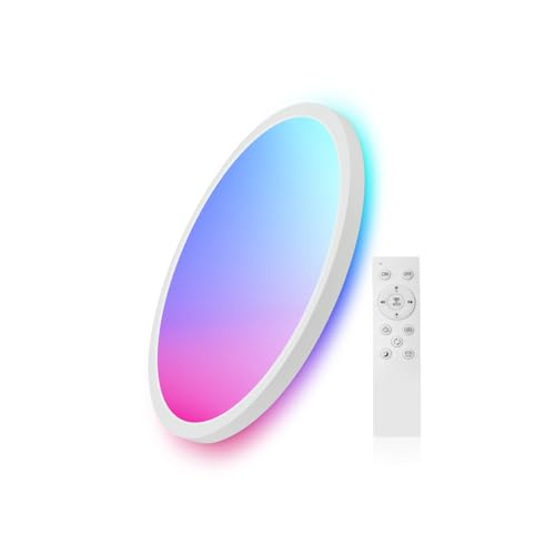 12-Inch RGB LED Ceiling Light with Remote