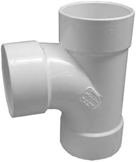 PVC Pipe Sewer & Drain Sanitary Tee, Hub x Hub x Hub, 3-In.
